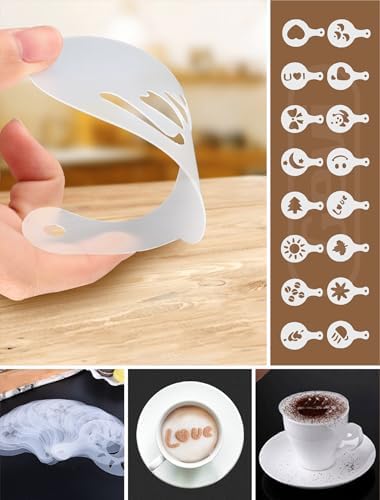 Gevi 4pcs Milk Frother Pitcher, 12oz/350ml Stainless Steel Jug, Powder
