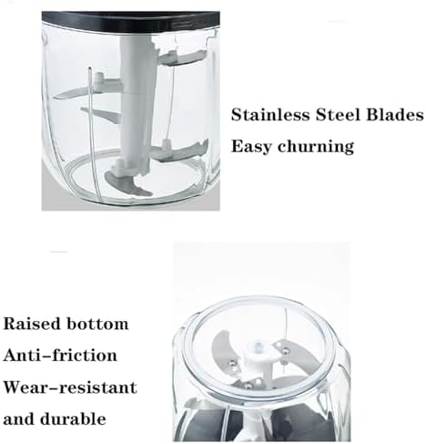Portable Hand Pull String Garlic Mincer Onion Cutter, Powerful Manual