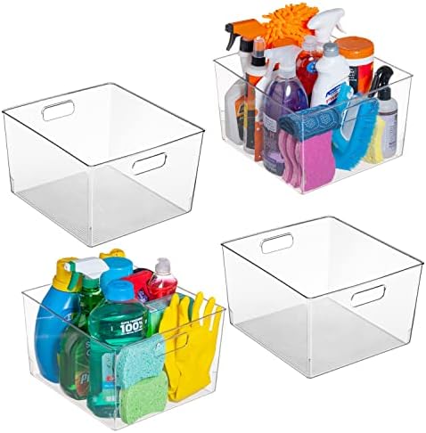 ClearSpace Clear Plastic Storage Bins for Kitchen, Fridge, Pantry