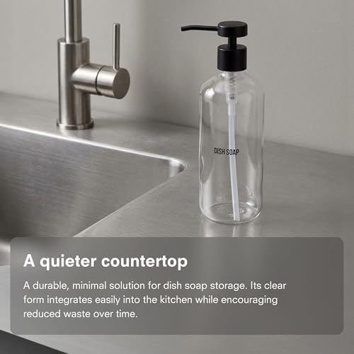 Public Goods Glass Dish Soap Dispenser, 16 Oz
