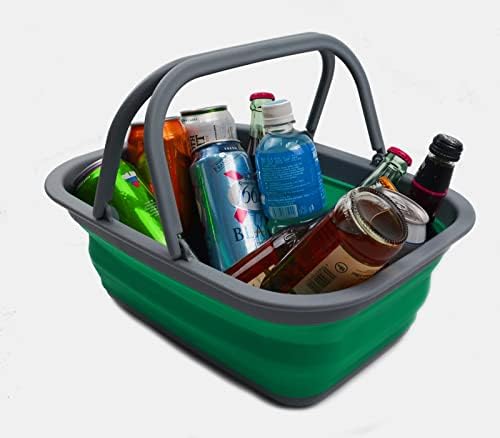 SAMMART 9.2L (2.37Gallon) Collapsible Tub with Handle & 5L