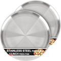 12 Inch Pizza Pan for Oven Set of 2, Non-Stick Stainless Steel Pizza