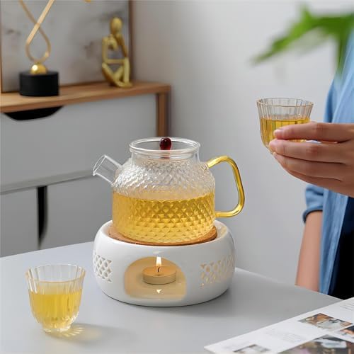 Bamboo's Grocery LoKii Ceramic Teapot Warmer with Cork Cushion, Teapot