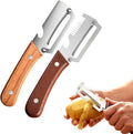 2026 Upgrade Vegetable Peeler With Wooden Handle, Stainless Steel Wide