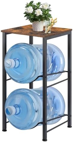 MOOACE 5 Gallon Water Jug Rack, 2 Tier Water Bottle Holder Organizer