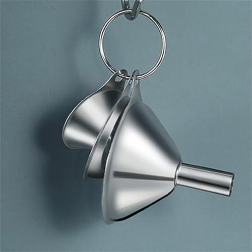 3Pcs Stainless Steel Kitchen Funnel Set Food Grade Metal Small Funnel