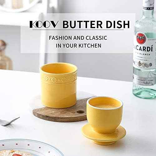 KOOV Ceramic Butter Crock, Butter Keeper for Counter, French Butter