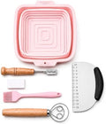 Silicone Banneton Bread Proofing Basket Set, Sourdough Starter Kit