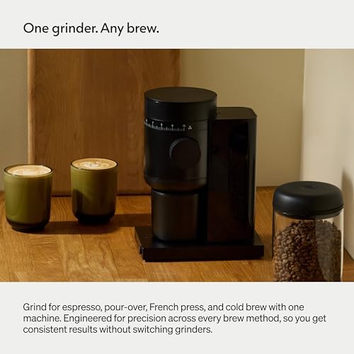 Fellow Opus 2 Conical Burr Coffee Grinder, 48 mm Burrs, Black