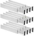 Wesiti 12 Pcs Bamboo Drawer Dividers Expandable Adjustable White
