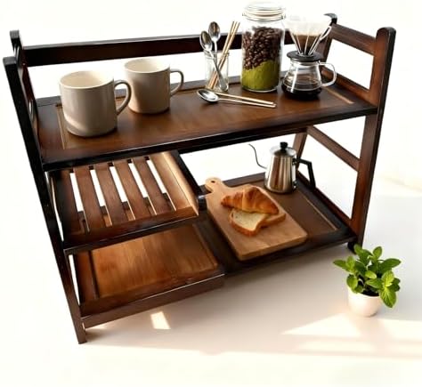 3 Tier Bamboo Matcha Station Organizer