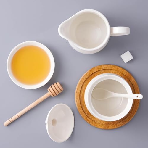 12 OZ Ceramic Sugar and Creamer Set (White)