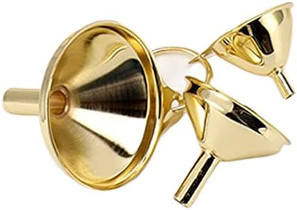 Gold Wide Mouth Funnel Set Stainless Steel