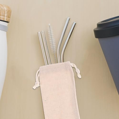 30 Pcs Cotton Linen Straw Carrying Case with Drawstring Closure
