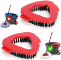Funtin 2-Pack Mop Scrub Brush Head Compatible with Ocedar EasyWring