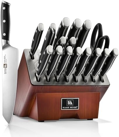 Klaus Meyer Stahl 19-Piece German Steel Knife Block Set