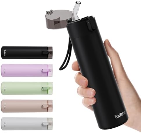 9oz Small Water Bottles with Straw, Mini Water Bottle with One-Hand