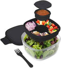 Bentgo Glass Salad Container, 7.6-Cup Bowl with Airtight Lid