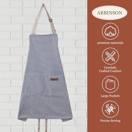 2 Pack Cooking Aprons Adjustable Bib Apron for Women with 2 Pockets