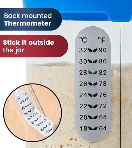 Adodeen 2-Pack 34oz Sourdough Starter Jars