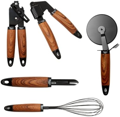 Phantom Chef 5 Piece Kitchen Gadget Set | Pizza Cutter, Egg Whisk