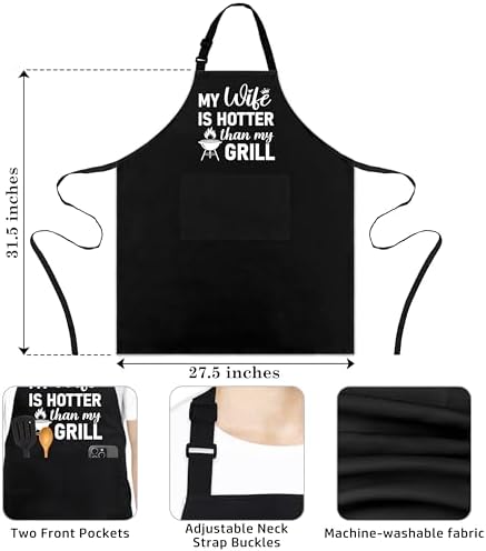 Funny Grilling Aprons For Men - Men’s Funny Apron for Dad Husband Chef