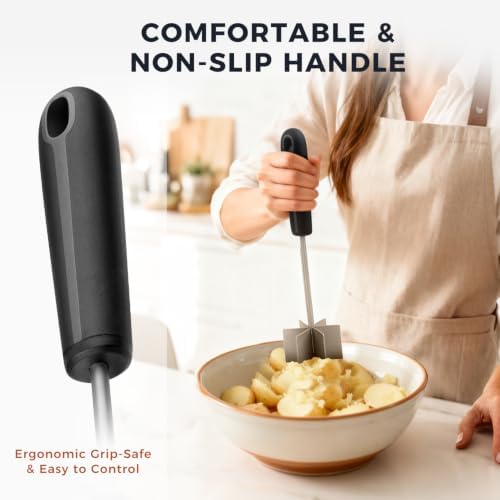304 Stainless Steel Meat Chopper & Masher, Coinicxcel 10 Inch Heat