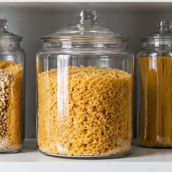 2 Gallon Glass Storage Jar with Lid, Large Pantry Container for