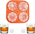Orange 3D Pumpkin Ice Cube Tray for Freezer, Halloween Pumpkin Ice