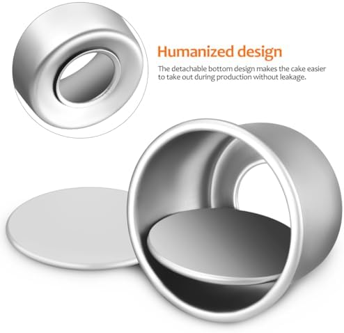 2Inch Cake Pan Set of 4, Nonstick Stainless Steel Smash Cake Pans
