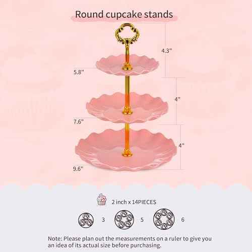Pack of 11 NWK Cake Stand Set of Cupcake Stand, Tray & Table Cloth