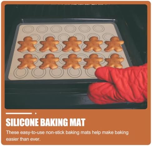 Silicone Baking Mat Pastry Dough Liner Nonstick with Glass Fiber, 2pcs