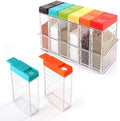 URALFA Spice Containers, Travel Seasoning Jars for Camping, 6 Pack