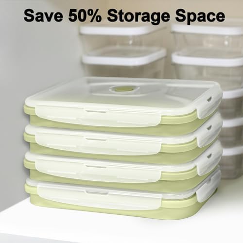Collapsible Food Storage Containers with Airtight Lid & Air Vent