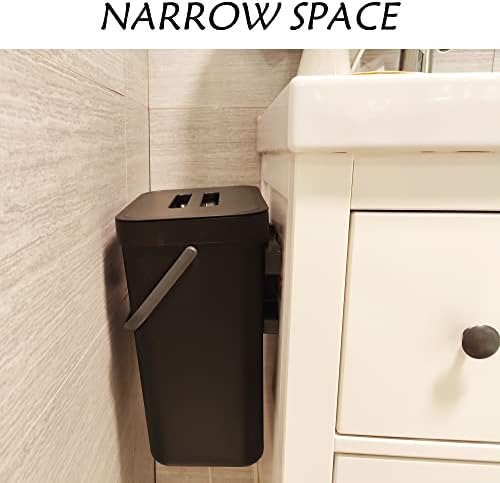stonespace Under Sink Compost Bin, 3.2 Gallon, Black