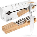 Kitchen Knife Set, 6 Pieces, Pine Knife Block