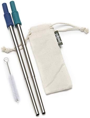 Goodful Stainless Steel Collapsible Telescoping Straws With Silicone