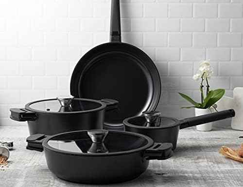 Zavor Noir 7 Piece Cookware Set - Premium Cast Aluminum with