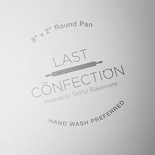 Last Confection 8 x 2 Inch Round Cake Pans, Set of 2 Anodized Aluminum