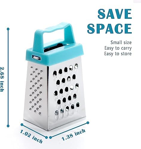 3Pcs Mini Cheese Grater, Professional Box Grater, Stainless Steel with