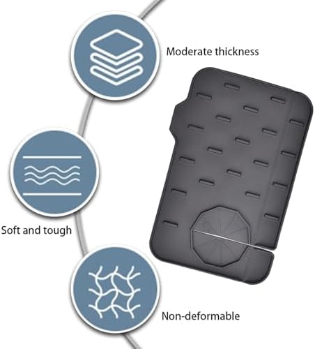 2 Pack Mini Sink Splash Guard, Double Sided Kitchen Faucet Mat