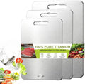 100% Pure Titanium Cutting Board Set in S/M/L Sizes, Food Grade