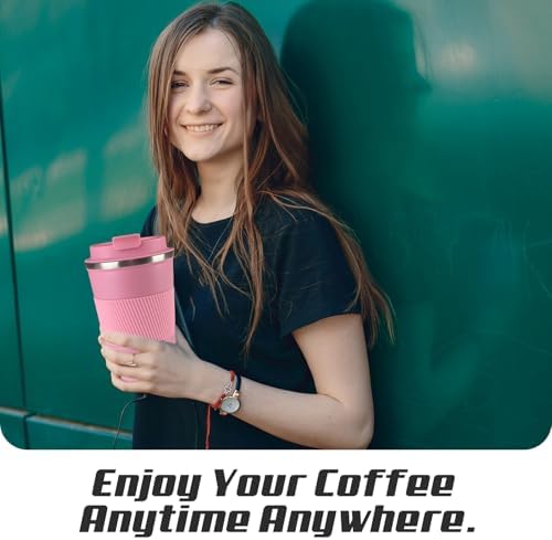 Vacuum Insulated Stainless Steel Travel Coffee Mug,Leak Proof Cup with