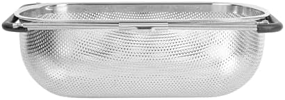 Restaurantware 6 qt Stainless Steel Over The Sink Colander