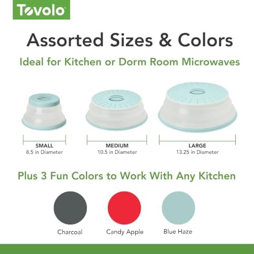 Tovolo Microwave Splatter Cover for Food, Large (Candy Red Apple)