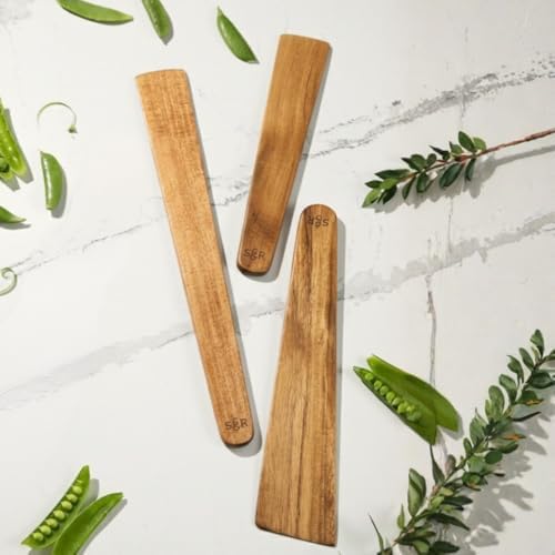 SLATE & ROYCE 3-Piece Acacia Wood Spatula Set