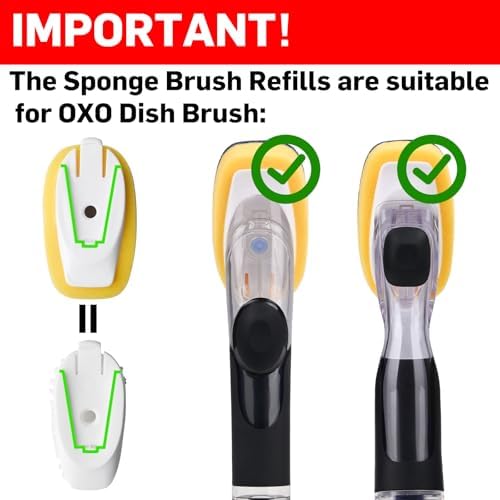 Sponge Brush Refills for OXO Soap Dispensing Dish Brush