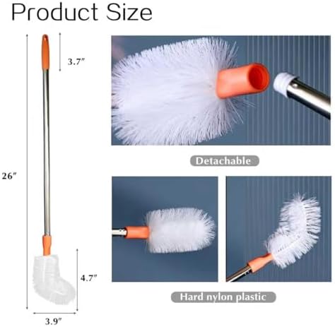 2-Pack Bucket Brush, Kettle Brush, Cleaning Extra Long Bottles, Gallon