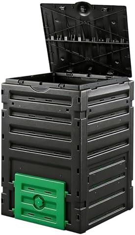 SUPER DEAL 120 Gallon Outdoor Compost Bin, Black