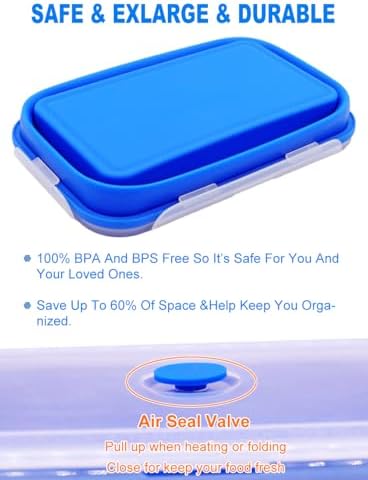 Extra Large Collapsible Silicone Food Storage Containers With Lids